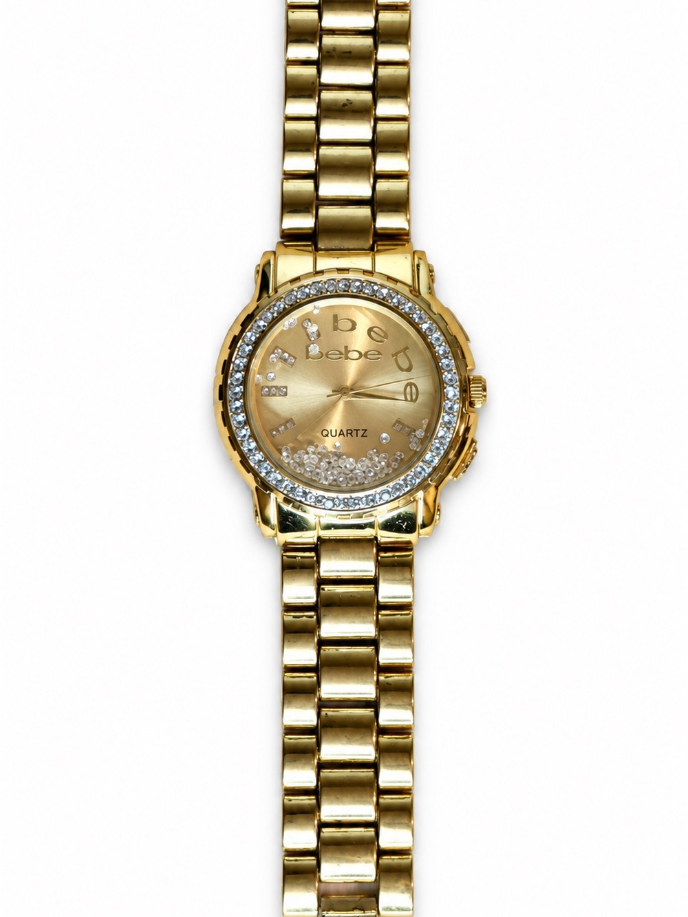 bebe Gold-tone Crystal Dial Bracelet Watch